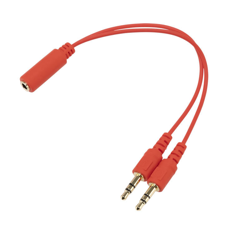 GAMING HEADSET × FANTASISTA UTAMARO ゲーミングヘッドセット（PS5/SWITCH/PC用）RED パソコン用オーディオ分配ケーブル