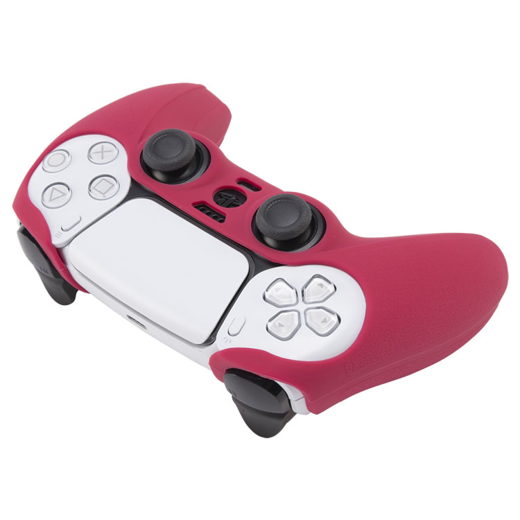 コントローラーハイグリップシリコンカバー（PS5用）レッド