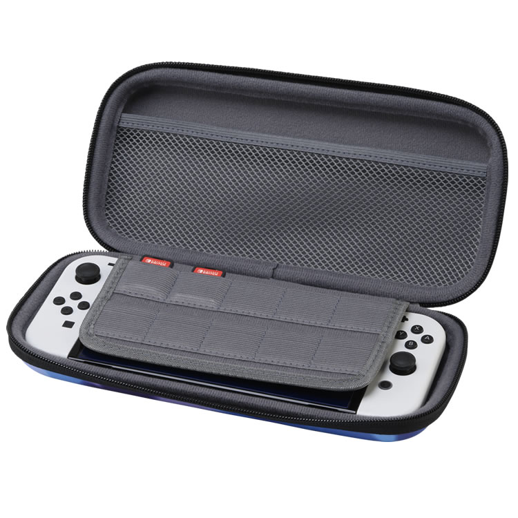 メルティブラッド セミハードケース (SWITCH／SWITCH 有機EL用)アルクェイド・ブリュンスタッド＆シエル　アクセサリーを収納できるメッシュポケット／Switch用ゲームカードを10枚収納できるポケット付き