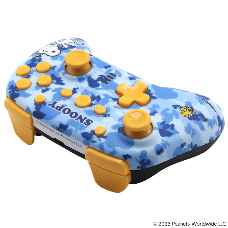 スヌーピー ワイヤレスコントローラー（SWITCH用／SWITCH 有機EL用）カモブルー