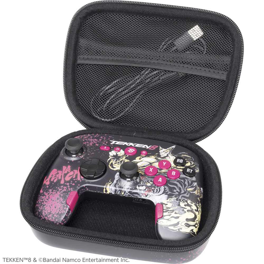 TEKKEN 8 ゲーミングコントローラーPRO-6セット 専用収納ケース使用例 HEIHACHI