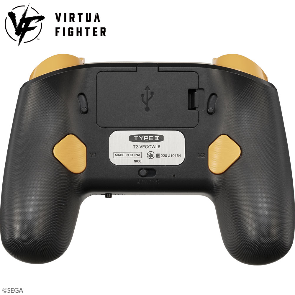 バーチャファイター ゲーミングコントローラーPRO-6（PC用） 背面に2つの拡張ボタンとトリガー深度変更スイッチを搭載