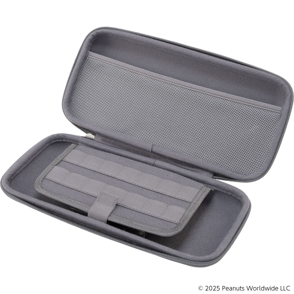 スヌーピー ポーチ(Switch2用)フェイス アクセサリーを収納できるメッシュポケット/Switch用ゲームカードを10枚収納できるポケット付き