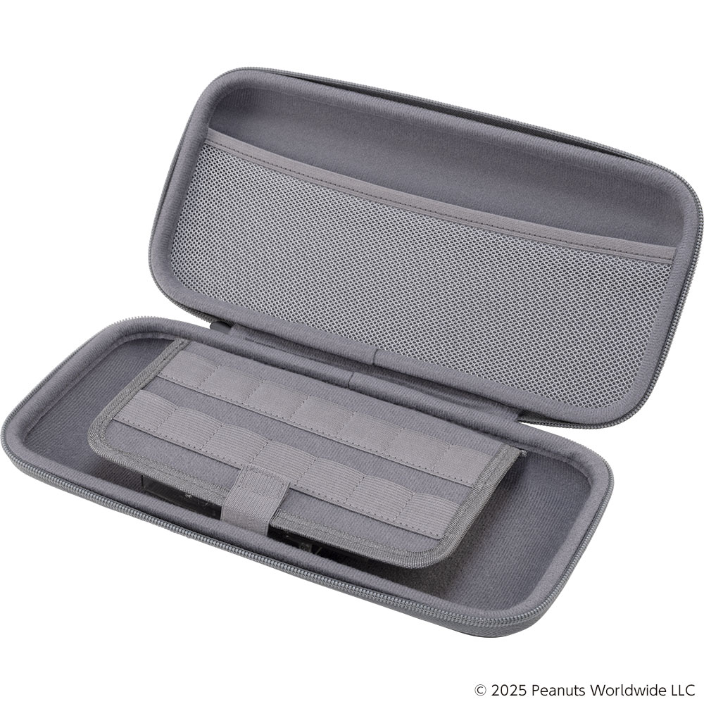 スヌーピー ポーチ(Switch2用)ジョークール アクセサリーを収納できるメッシュポケット/Switch用ゲームカードを10枚収納できるポケット付き